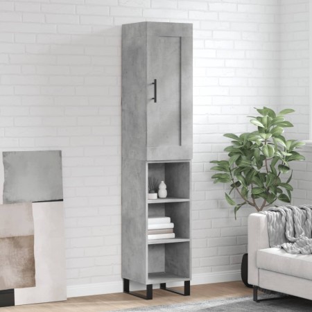 Aparador de madera contrachapada gris hormigón 34,5x34x180 cm von vidaXL, Sideboards - Ref: Foro24-3200349, Preis: 92,18 €, R...