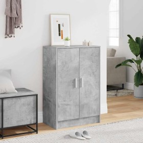 Zapatero de madera de ingeniería gris hormigón 60x35x92 cm Zapatero de madera de ingeniería gris hormigón 60x35x92 cm