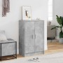Zapatero de madera de ingeniería gris hormigón 60x35x92 cm