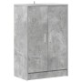 Zapatero de madera de ingeniería gris hormigón 60x35x92 cm
