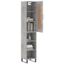Aparador de madera contrachapada gris hormigón 34,5x34x180 cm von vidaXL, Sideboards - Ref: Foro24-3200349, Preis: 92,18 €, R...