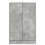 Zapatero de madera de ingeniería gris hormigón 60x35x92 cm