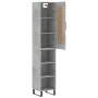 Aparador de madera contrachapada gris hormigón 34,5x34x180 cm by vidaXL, Sideboards - Ref: Foro24-3200349, Price: 90,88 €, Di...
