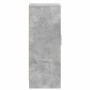 Zapatero de madera de ingeniería gris hormigón 60x35x92 cm