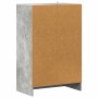 Zapatero de madera de ingeniería gris hormigón 60x35x92 cm