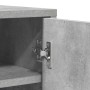 Zapatero de madera de ingeniería gris hormigón 60x35x92 cm