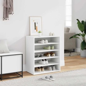 Mueble zapatero de madera contrachapada blanco 60x35x70 cm Mueble zapatero de madera contrachapada blanco 60x35x70 cm