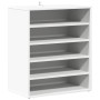 Mueble zapatero de madera contrachapada blanco 60x35x70 cm
