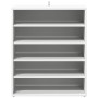 Mueble zapatero de madera contrachapada blanco 60x35x70 cm