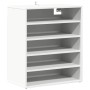 Mueble zapatero de madera contrachapada blanco 60x35x70 cm