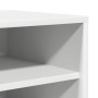 Mueble zapatero de madera contrachapada blanco 60x35x70 cm