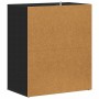 Mueble zapatero de madera contrachapada negro 60x35x70 cm