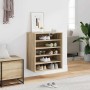 Mueble zapatero de madera contrachapada color roble 60x35x70 cm