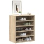 Mueble zapatero de madera contrachapada color roble 60x35x70 cm