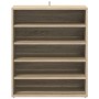 Mueble zapatero de madera contrachapada color roble 60x35x70 cm