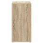 Mueble zapatero de madera contrachapada color roble 60x35x70 cm