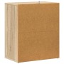 Mueble zapatero de madera contrachapada color roble 60x35x70 cm