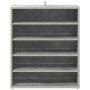 Mueble zapatero madera contrachapada gris hormigón 60x35x70 cm