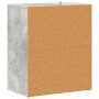 Mueble zapatero madera contrachapada gris hormigón 60x35x70 cm