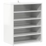 Mueble zapatero madera contrachapada blanco brillo 60x35x70 cm