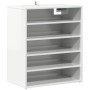 Mueble zapatero madera contrachapada blanco brillo 60x35x70 cm