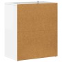 Mueble zapatero madera contrachapada blanco brillo 60x35x70 cm