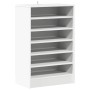 Mueble zapatero de madera contrachapada blanco 60x35x92 cm