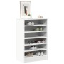 Mueble zapatero de madera contrachapada blanco 60x35x92 cm