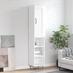 High glossy white plywood sideboard 34.5x34x180 cm by vidaXL, Sideboards - Ref: Foro24-3200355, Price: 92,96 €, Discount: %