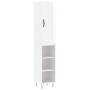 Aparador alto madera contrachapada blanco brillo 34,5x34x180 cm de vidaXL, Aparadores - Ref: Foro24-3200355, Precio: 92,88 €,...