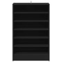 Mueble zapatero de madera contrachapada negro 60x35x92 cm