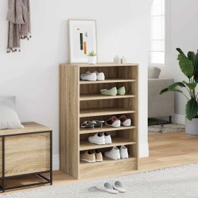 Mueble zapatero madera contrachapada roble Sonoma 60x35x92 cm Mueble zapatero madera contrachapada roble Sonoma 60x35x92 cm
