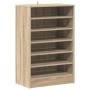 Mueble zapatero madera contrachapada roble Sonoma 60x35x92 cm