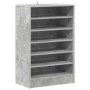 Mueble zapatero madera contrachapada gris hormigón 60x35x92 cm