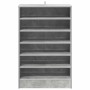 Mueble zapatero madera contrachapada gris hormigón 60x35x92 cm