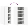 Mueble zapatero de aglomerado blanco 32x35x70 cm