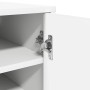 Mueble zapatero de aglomerado blanco 32x35x70 cm