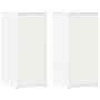 Muebles zapateros 2 uds madera contrachapada blanco 32x35x70 cm