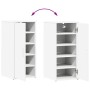 Muebles zapateros 2 uds madera contrachapada blanco 32x35x70 cm