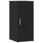 Mueble zapatero de madera contrachapada negro 32x35x70 cm