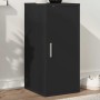 Mueble zapatero de madera contrachapada negro 32x35x70 cm