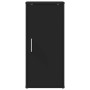 Mueble zapatero de madera contrachapada negro 32x35x70 cm