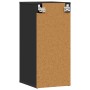 Mueble zapatero de madera contrachapada negro 32x35x70 cm