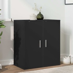 Muebles zapateros 2 uds madera contrachapada negro 32x35x70 cm Muebles zapateros 2 uds madera contrachapada negro 32x35x70 cm