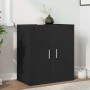 Muebles zapateros 2 uds madera contrachapada negro 32x35x70 cm