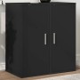 Muebles zapateros 2 uds madera contrachapada negro 32x35x70 cm