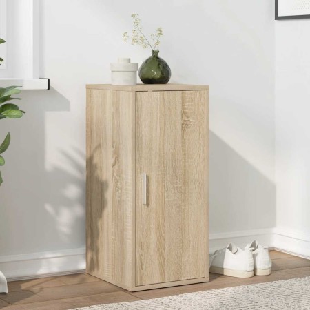 Mueble zapatero madera ingeniería roble Sonoma 32x35x70 cm
