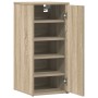 Mueble zapatero madera ingeniería roble Sonoma 32x35x70 cm