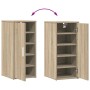 Mueble zapatero madera ingeniería roble Sonoma 32x35x70 cm