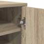 Mueble zapatero madera ingeniería roble Sonoma 32x35x70 cm